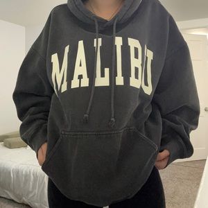 Brandy Melville John Galt Christy Malibu Hoodie black oversized